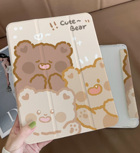 Load image into Gallery viewer, iPad Case - Cute Bear and Pink Rabbit
