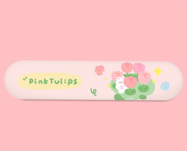 Tulip Bunny and Cute Cat Mouse Pad and Wrist Rest