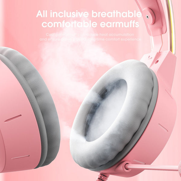 X15 Pro - Pink Illuminated Headband Gaming Headphones