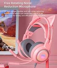 Load image into Gallery viewer, Pink Cat Ears Headphones (SYTO- G25)
