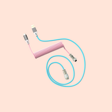 Load image into Gallery viewer, Keyboard Coiled USB-C Cable - Rose Aviator
