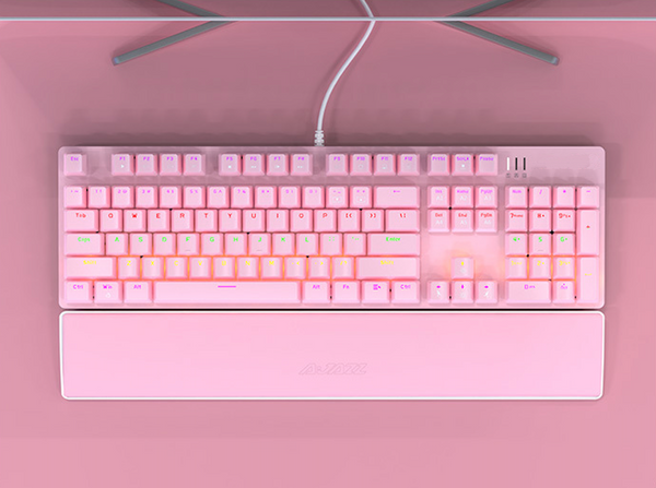 Pink PU Leather Keyboard Wrist Rest